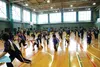 Palmer Junior Middle School students join Saroma middle school students in Japanese physical education class during an exchange earlier this month. Courtesy photo