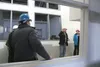 Mat-Su Borough Project Manager Robert Scott, second from right, leads a group of borough and Mat-Su Borough School District officials on a tour of the Valley Pathways school construction site