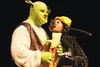 John Duffy and Denali Thomas are ‘Shrek’ and ‘Donkey’ in the Colony High and Colony Middle School joint production of ‘Shrek the Musical,’ on stage at the Glenn Massay Theater at Mat-Su Colle