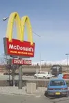 The new McDonald's sign, in Palmer, will have to be much
smaller, similar to this sign at the entrance to its parking lot.
JOEL DAVIDSON/Frontiersman