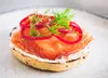 Cured salmon on bagel
