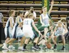 (ROBERT DeBERRY/Frontiersman) Colony forward Alex Coon battles a
herd of Mustangs for posession of a loose rebound during the first
half of Saturday's championship game in Anchorage.