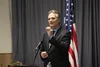 Gov. Mike Dunleavy spoke at the Greater Palmer Chamber of Commerce meeting. Tim Rockey/Frontiersman