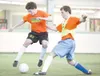 ROBERT DeBERRY/Frontiersman Colony senior Collin Murphy, right
moves in to steal the ball from Bridger Van Ness during a Colony
High soccer practice Friday at Curtis Menard Multi-Use Sports
C