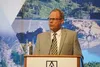 Anchorage Mayor Dave Bronson speaks in May 2022 at the Alaska Sustainable Energy Conference. Yereth Rosen/Alaska Beacon