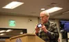 Retired Alaska State Trooper Mark Troutman played a recording of gunshots near his home. Anthony Jones / For the Frontiersman