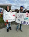 "this is beautiful. This is the reality of the word ‘connection’ and connection is what helps everybody recover,” said Nichola Usoltseff, here with Jeff Walker, during the 2024 Mat-Su Walk fo
