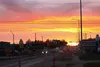 Sunset over an the unfinished intersection of the Glenn Highway and Evergreen Avenue Tim Rockey/Frontiersman