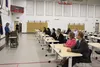Sen. Mia Costello speaks during a session at Wasilla Middle School. Wednesday. Legislators have returned to work in Juneau. Tim Rockey/Frontiersman/