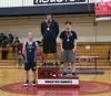 Colony High junior Kaiden Jimenez stands at the top of the podium during the Mat-Su NYO Regionals earlier this month. Courtesy photo