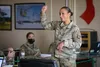 Army Sgt. 1st Class Tamara Latch, a sexual assault response coordinator, conducts training at 3rd Brigade Combat Team, 101st Airborne Division (Air Assault), at Fort Campbell, Ky., Jan. 27, 2