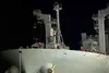 Midshipmen from The Republic of Korea Navy (ROKN) Cruise Training Task Group vessel, a Republic of Korea Ship (ROKS) So Yan (AOE-51), a combat support ship, inspect their vessel after arrivin