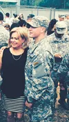 Margie Van Ness  poses with her son, Bridger Van Ness, at a ceremony commemorating his graduation from Ranger School as part of his training with the U.S. Army. Photo courtesy Margie Van Ness