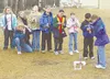 All eyes are on the skies as teacher Laura Wick's rocket gets
launched at Cottonwood Creek Elementary School Thursday
morning.