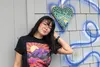 Michelle Parker modeling limited edition Recovery Walk T-shirt from this past year. Courtesy photo
