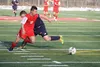 Wasilla's Alex Fonov beats a North Pole defender and brings the ball up the field during the first half of a 7-1 win over the Patriots April 10 at Veterans Memorial Field at Wasilla High Scho
