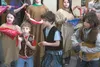 Students form the Ya Ne Dah Ah school perform a traditional dance on the occasion of the Chickaloon Traditional Council’s gift to Mat-Su Borough Mayor Larry DeVilbiss of a map depicting indig