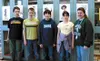 Colony Middle School science students brought home the
Outstanding Middle School Science Award from the 2004 Alaska
Science Fair this March. From left to right; gold ribbon winners
Daniel Bal