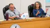 Houston Mayor Carter Cole and councilmember Sandy McDonald participate in a Houston City Council meeting. Frontiersman file photo