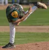 Mat-Su Miners pitcher Boman Marks, a Colony High product, finishes his follow-through on a pitch against the Kingsmen June 14. J. David McChesney/Frontiersman