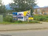 Signs like these near Glenn Highway in Palmer are a familiar sight during campaign season ANDREW WELLNER/Frontiersman