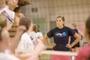 ROBERT DeBERRY/Frontiersman Former Colony High School volleyball
standout Hannah Curtis watches participants at the recent Colony
Volleyball Camp. Curtis, a 2008 CHS graduate and current Divi