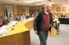 Recalled Wasilla councilman Steve Menard leaves his seat at the
council table during Monday’s regular council meeting after the
group unanimously voted to certify the results of last week’s
r