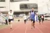 (ROBERT DeBERRY/Frontiersman) Palmer's Devin Konkler fights to
stay ahead of Colony's Jaron Murphy during the 400 meter race at
the Palmer Relays track and field event Friday at Palmer High
S