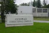 The entrance to the Anchorage Correctional Complex is seen on Aug. 29, 2022.  Yereth Rosen/Alaska Beacon