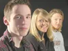 From left, Brooks Patton, first place from Wasilla High School,
Marina Angel, second place, from Wasilla High School, and Ben
Hughes, third place, from Wasilla High School.