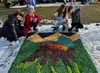 4th and 5th grade students at Fronteras Spanish Immersion Charter School recently created Alfombra de Aserrins, sawdust carpets that are a traditional part of the celebration for Dia de los M