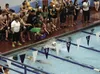 The Colony Knights cheer as Jake Simmons reaches the wall during the Soldotna Pentathlon Friday, Sept. 23, 2016, in Soldotna. Courtesy of Jenifer Willeford