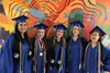 Kaitlyn Theonnes, Kiani Kalander, Katie Zielger, Jocelyn Zweifel and Julia Safarik pose for a photo during Palmer High School’s class of 2019 graduation ceremony. All five graduated as part o