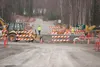 ‘Road closed’ and ‘detour’ signs block the entrance to the Parks Highway at Stanley Road. The Alaska Department of Transportation is installing a new traffic signal because of the number of a