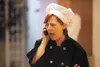 Patricia Blossom as chef Pepper Pot in the First Presbyterian Church of Wasilla and The Homeless Actors of Mat-Su presentation of ‘Who Poisoned His Meatball’ works through a dress rehearsal o