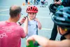 A representative from Backcountry Bike and Ski helps adjust the helmet of one of the Bike Rodeo participants. Mat-Su Regional Medical Center gave out 100 free bike helmets during this communi
