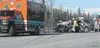 Police have determined speed was a significant factor in the severity of this fatal crash on the Glenn Highway that killed two people April 3. Courtesy Anchorage Police Depart