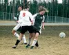 Colony's Sianna Garrod and Houston's Noranna Dixon battle for
the ball during the second half of Colony's 10-0 victory over the
Hawks at Houston High School Tuesday. Gorrod scored a hat trick
