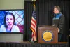 Alaska Chief Medical Officer Anne Zink speaks remotely during the press conference of Alaska Gov. Mike Dunleavy. GOVERNORS OFFICE, AUSTIN MCDANIEL