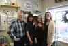 Cobblestone Furnishings and Home Décor owner Kris Shiesl (right) posed with her friends Denise Cargo (middle left), Chrissy Arrigo (middle right) and Dusty Kurtis (left) inside her newly open