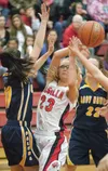 Wasilla junior Machia Toews battles to grab a rebound during Wasilla’s win over the Galena Lady Hawks during the second day of competition at the Doc Larson’s Roundball Classic Friday at Wasi