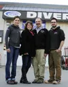 Diversified Tire owners Dave and Judy Snyder (middle) with their son Logan (right) and daughter Bonnie (left). Courtesy photo.