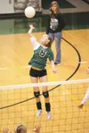 Colony’s Brooke Deans spikes the ball during a Colony win over Kodiak Friday at Colony High School. Colony beat Kodiak 3-1 on Friday and 3-1 again on Saturday. ROBERT DeBERRY/Frontiersman.com