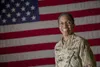 Master Sgt. Melissa Branch, the Alaska Army National Guard state religious affairs noncommissioned officer, poses for a photo at the Alaska National Guard Armory on Joint Base Elmendorf-Richa