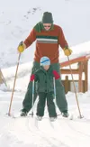 Valley residents Joel Stamoolis and son, Malachi, take advantage
of a sunny day and prime cross country skiing conditions in the
Hatcher Pass area in this 2008 Frontiersman file photo. (Rober