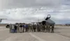 Members of the Tactical Data Link Enhancements Team, located at Hanscom Air Force Base Mass., pose in front of an F-15 Eagle at Holloman AFB, N.M., in May. The team was conducting tests of th