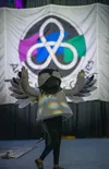 Chickadees danced on the arena floor until the opening ceremony started at the Menard Center Sunday, March 10, 2024. J. David McChesney/Frontiersman