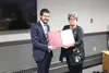 Wasilla Mayor Glenda Ledford presents a proclamation recognizing Education and Sharing Day to Mat-Su Jewish Center director Rabbi Mendy Greenberg. Jacob Mann/Frontiersman