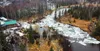 Sheets of ice on the Little Su broke up and jammed in several areas, causing minor flooding like this in Houston, as Mother Nature delivered a mixed bag of weather over the weekend. Courtesy 
