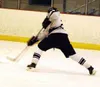 Colony's Matt Luthi fires a slap shot at the Palmer goal in the
first period of Friday's game against the Palmer Moose at Brett
Memorial Ice Arena. Photo by TIM BRODT/Frontiersman.